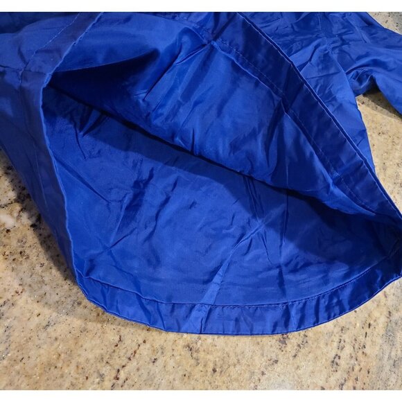 Vintage OshKosh Blue Windbreaker Rain Jacket Hooded Size 6/7 Packable - Picture 7 of 14